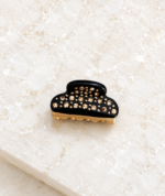 Black Full Crystals 3cm Hair Clip