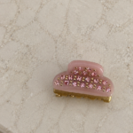 Pink Full Crystals 3cm Hair Clip