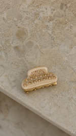 Beige Full Crystals 3cm Hair Clip